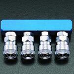 4連 エアーカップリング エスコ