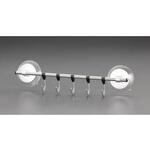 5連フック (吸盤式/ステンレス製) エスコ