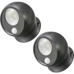 乾電池式センサーボールライト 屋外対応 IP65 防犯用 2個入り オーム電機