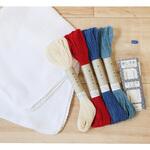 図案付き 刺し子ハンカチ・刺し子糸・刺し子針セット 日本紐釦貿易