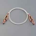 アースクリップワイヤー (ワニ口xワニ口) エスコ