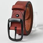 ベルト 本革 カジュアル ビジネス バックル メンズ レディース おしゃれ きれいめ 革 大きめ ブラウン RIDEZ(ライズ)