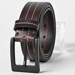 ベルト おしゃれ 革 メンズ レディース おしゃれ 紳士 バイク バックル カジュアル コーヒー ブラウン RIDEZ(ライズ)