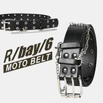 ベルト かっこいい 本革 バイク おしゃれ グレー RIDEZ(ライズ)