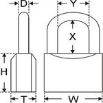 シリンダー南京錠 (同一キー) エスコ