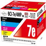 C07-4P 汎用インクカートリッジ キヤノン対応 BCI-7eタイプ 日本ナインスター