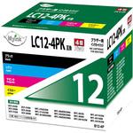 B12-4P 汎用インクカートリッジ ブラザー対応 LC12タイプ 日本ナインスター