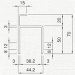 アルミブロック用コーナーポスト 水切付/TPG型 日軽金アクト