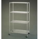 メタルラック (大口径キャスター付き) エスコ