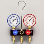 ボールバルブ式ゲージマニホールド (R12・R22) エスコ