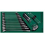 片目片口スパナ&六角棒レンチセット (トレー入) エスコ