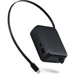 巻取り式USB-Cケーブル一体型 モバイルバッテリー 10000mAh 30W PD/PPS対応 USB-C/USB-Aポート パススルー エレコム