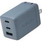67W USB-C 充電器 PD/PPS対応 Surface Pro 12に合うカラー GaN II採用 3ポート(USB-C×2+USB-A) コンパクト エレコム