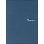 ライト写真台紙/L判/タテ/ネイビーブルー ナカバヤシ