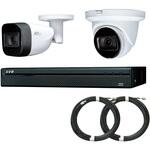 200万画素POC防水バレット型カメラ1台ドーム型カメラ1台レコーダー(HDD2TB)同軸ケーブル20mセット マザーツール