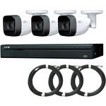 200万画素POC防水バレット型カメラ3台レコーダー(HDD2TB)同軸ケーブル20mセット マザーツール