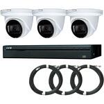 200万画素POC防水ドーム型カメラ3台レコーダー(HDD2TB)同軸ケーブル20mセット マザーツール