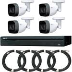 200万画素POC防水バレット型カメラ4台レコーダー(HDD2TB)同軸ケーブル20mセット マザーツール