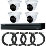 200万画素POC防水ドーム型カメラ4台レコーダー(HDD2TB)同軸ケーブル20mセット マザーツール