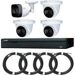 200万画素POC防水バレット型カメラ1台ドーム型カメラ3台レコーダー(HDD2TB)同軸ケーブル20mセット マザーツール