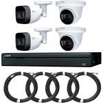 200万画素POC防水バレット型カメラ2台ドーム型カメラ2台レコーダー(HDD2TB)同軸ケーブル20mセット マザーツール