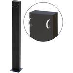 コーナーポールチェーン受けあり(ブラック) TOKO[建材]