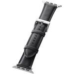 Apple Watch 42(Series 1，2，3)/44/45/46/49mm バンド 「CORVIN」 プランプレザーバンド ブラック LEPLUS NEXT