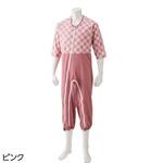 38728 介護用フルオープンつなぎパジャマピンクL ケアファッション