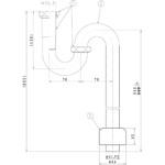 P2233 ラインテーブル化粧台用オプション Sトラップ Janis(ジャニス工業)