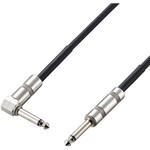 アナログケーブル シールドケーブル Φ6.3(L字)-Φ6.3 楽器用 黒 エレコム