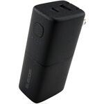 コンセント一体型 モバイルバッテリー 5000mAh PD対応 20W 2ポート Type-C+USB-A PSE適合 折りたたみプラグ エレコム