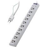 電源タップ 3ピン 10個口 マグネット 雷ガード 抜け止め コード側5口一括スイッチ オフィス 会議室 エレコム