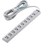 電源タップ 3ピン 10個口 マグネット 雷ガード 抜け止め コード側5口一括スイッチ オフィス 会議室 エレコム