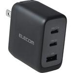 USB 充電器 70W PD PPS対応 3ポート USB-C×2+USB-A GaN II コンパクト AdjustCharge搭載 折りたたみプラグ エレコム