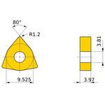 ステンレス鋼旋削加工用コーテッド超硬チップ MC/MP7100シリーズ 80°等辺不等角六角形ネガ MC7125 三菱
