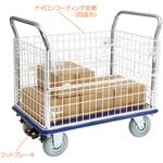 ナイロンコート金網台車・空気入りタイヤ・フットブレーキなし エヌケーキャリーキャスター