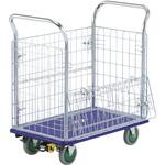 両面開閉型金網台車・フットブレーキなし エヌケーキャリーキャスター