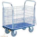 両面開閉型金網台車・空気入りタイヤ・フットブレーキなし エヌケーキャリーキャスター