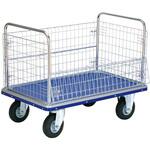 両面開閉型金網台車・空気入りタイヤ・フットブレーキなし エヌケーキャリーキャスター