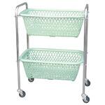 脱衣カゴ ポリプロピレン製 グリーン ナビス(アズワン)