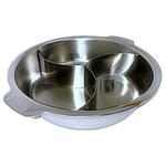 電磁対応ステンレスちり鍋 3仕切 ホワイトサム