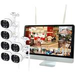 無線式 防犯カメラ、16インチディスプレイと標準赤外線カメラ 6台セット (Wi-Fi NVR) 16CHモデル 2TB搭載(HDD) 塚本無線