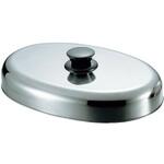 18-8 ステーキカバー 小判型 クローバー(大屋製作所)