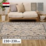 ウィルトンラグ ラグナ 約230×230cm  ブルー 萩原