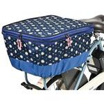 K-NM6 2段式 後カゴカバー ネイビーマーガレット柄 Kawasumi(川住製作所)