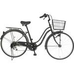 防災サイクル 26型6段変速・LEDオートライト付き ノンパンク シティサイクル 【完成組立品】 東部