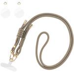 LN-SS11GG スマートフォン(汎用) ショルダーストラップ 「SHOULTY MULTI STRAP」Wフックベーシックタイプ ウォームグレージュ 長さ調整 首掛け 肩掛け LEPLUS NEXT