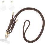 LN-SS11BR スマートフォン(汎用) ショルダーストラップ 「SHOULTY MULTI STRAP」Wフックベーシックタイプ モカブラウン 長さ調整 首掛け 肩掛け LEPLUS NEXT