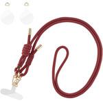LN-SS11RD スマートフォン(汎用) ショルダーストラップ 「SHOULTY MULTI STRAP」Wフックベーシックタイプ ボルドー 長さ調整 首掛け 肩掛け LEPLUS NEXT
