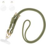 LN-SS11GR スマートフォン(汎用) ショルダーストラップ 「SHOULTY MULTI STRAP」Wフックベーシックタイプ オリーブ 長さ調整 首掛け 肩掛け LEPLUS NEXT